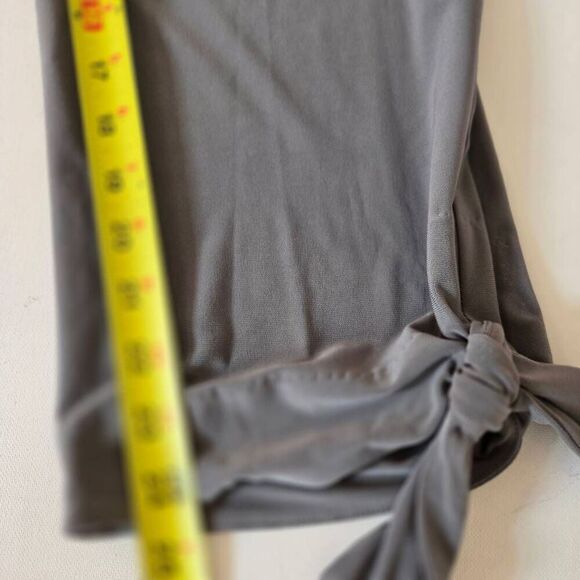 By JJ Womens Pull-On Stretch Tie-Bottom Hem Cargo Pocket Crop Pants Gray Medium - Picture 10 of 13